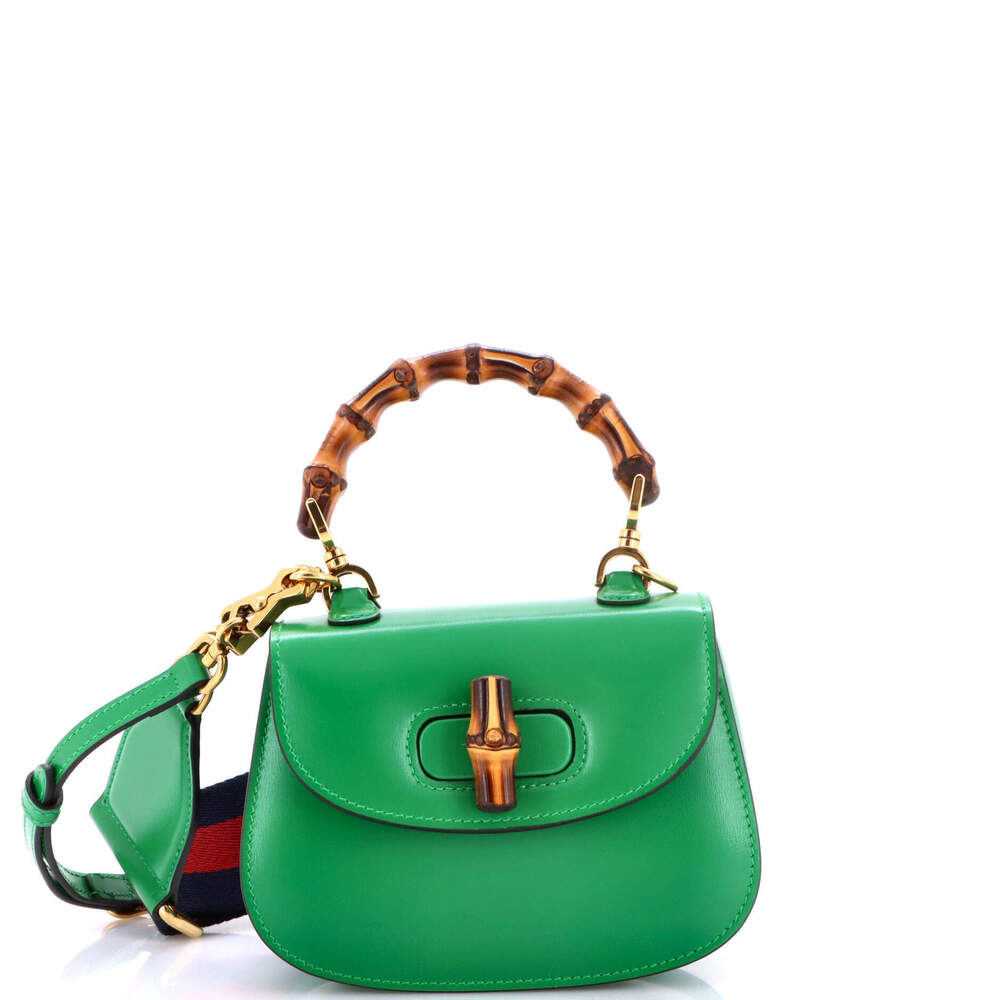 Gucci Mini Bamboo 1947 Top Handle Bag Leather